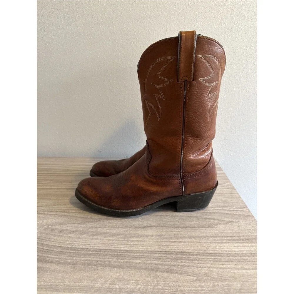 Durango‎ Mens Brown Oiled Peanut Leather Western Cowboy Boots TR762 Size 9 D